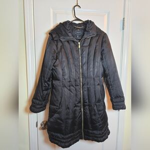 1 Madison Black Hooded Puffer Coat